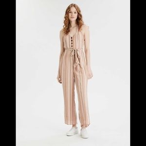American Eagle stripe summer/beachy jumpsuit